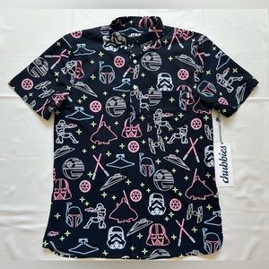 Chubbies The New Hope Darth Vader Swim Shirt the lack of faith Medium Star Wars